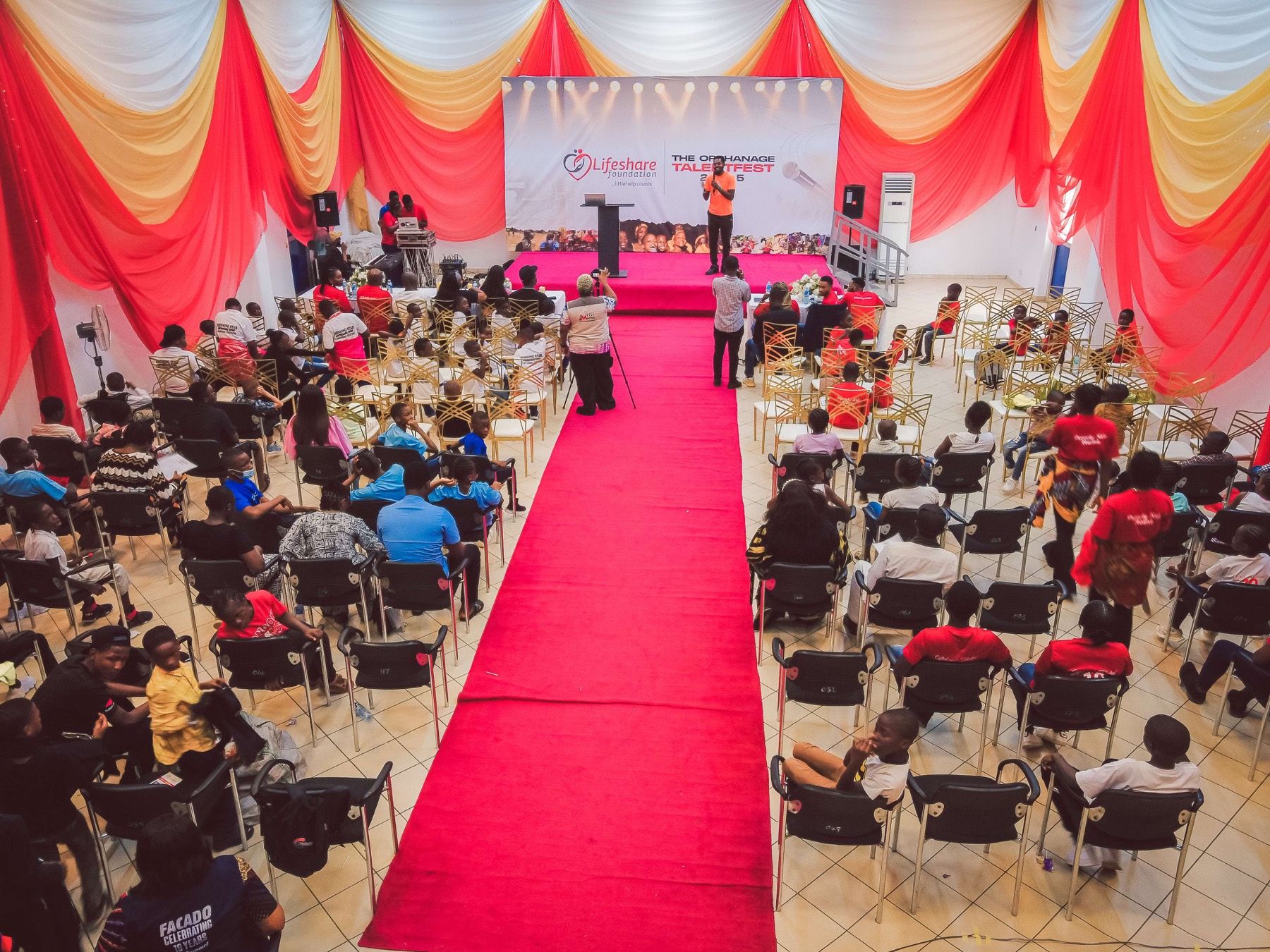 Children and volunteers at the Lifeshare Orphanage Talent Fest 2025